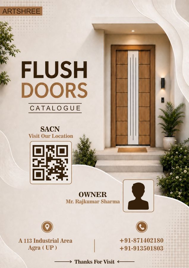 Flush door catalogue contact page design